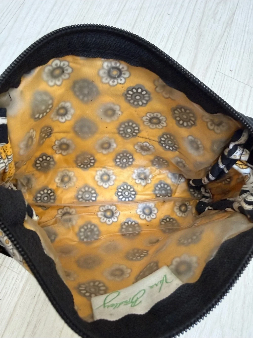 Vera Bradley Floral Bird Canvas Cosmetic Pouch